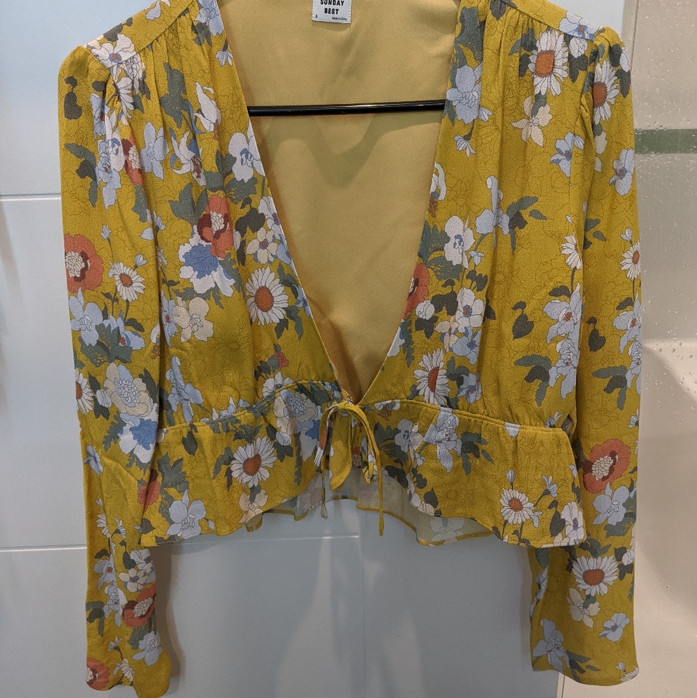 Floral Yellow Top